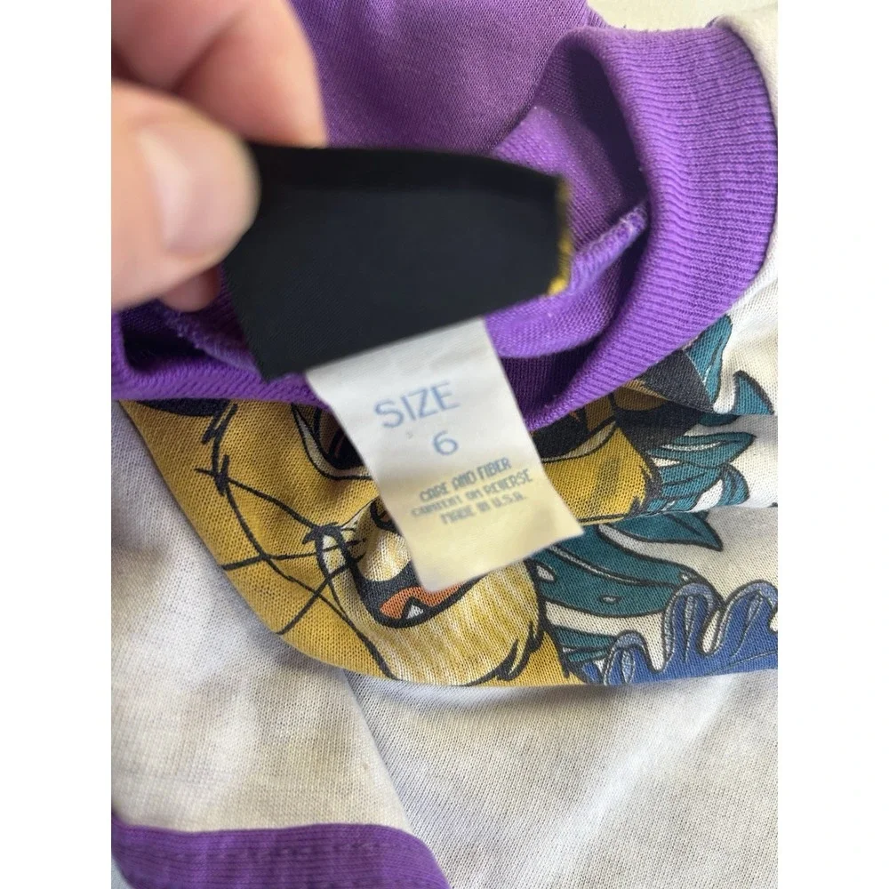 Vintage 1994 Disney The Lion King Simba Nightgown Kids Size 6 Purple USA